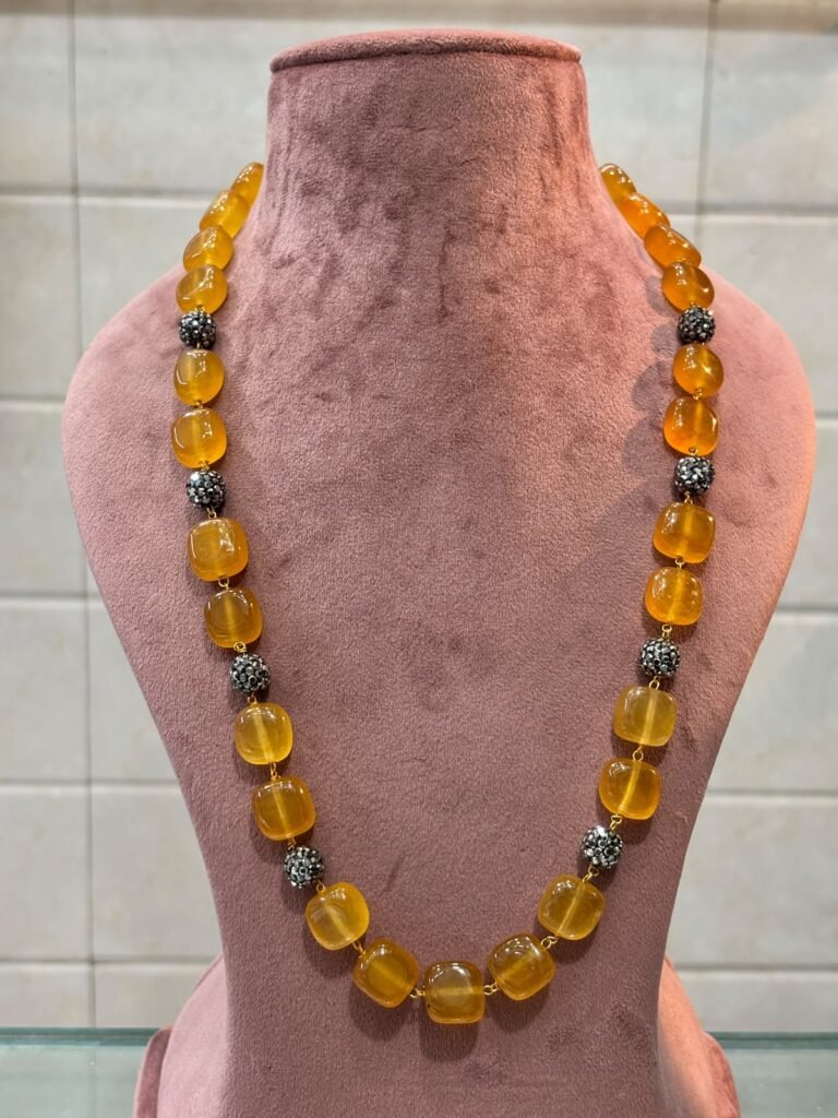 Yellow Sapphire Stone Necklace